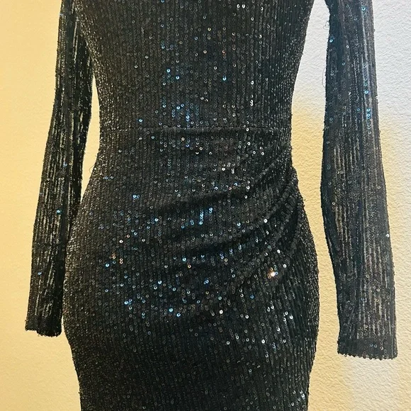 B.Smart Sequined Black Cocktail Dress. Size 3. - Picture 8 of 8